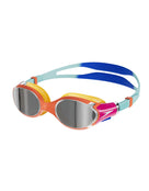 Speedo - Biofuse 2.0 Junior Swim Goggles - Mirrored Lens - Orange/Blue - Product Front/Side