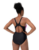 Speedo - Colourblock 2.0 Swimsuit - Black/Pink - Model Back