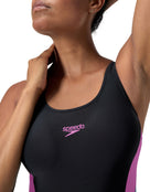 Speedo - Colourblock 2.0 Swimsuit - Black/Pink - Model Front Close Up