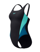 Speedo - Colourblock 2.0 Swimsuit - Black/Turquoise - Product Front