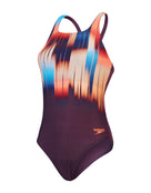 Digital Placement Medalist Swimsuit - Purple/Orange - Product Front