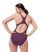 Digital Placement Medalist Swimsuit - Purple/Orange - Model Back