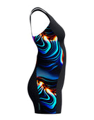 Speedo - Digital Printed Legsuit - Black/Blue - Product Side