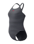 Speedo - Endurance+ Printed Medalist Swimsuit - Black/White - Product Front