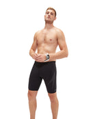 Speedo - Hyperboom Placement Swim Jammers - Black/Grey - Model Front