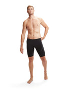 Speedo - Hyperboom Placement Swim Jammers - Black/Grey - Model Front Full Body