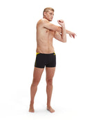 Speedo - Hyperboom Splice Aquashort - Black/Yellow - Model Front Full Body Pose