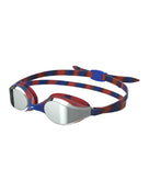 Speedo Hyper Flyer Junior Mirror Swim Goggles - Navy/Red/Grey - Product Front