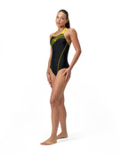 Medley Logo Medailst Swimsuit - Black/Yellow