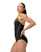 Medley Logo Medailst Swimsuit - Black/Yellow