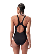 Speedo - Placement Muscleback Swimsuit - Black/Red - Model Back