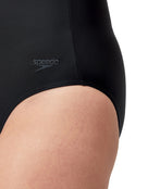 Speedo - Shaping Cross Knot Swimsuit - Black - Logo