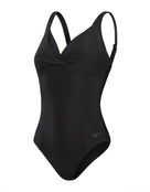 Speedo - Shaping Cross Knot Swimsuit - Black - Product Front