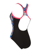 Zoggs - Crazy Wash Atomback Swimsuit - Black/Multi - Product Back