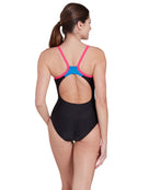 Crazy Wash Cannon Strikeback Swimsuit - Black/Pink/Blue