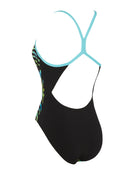 Zoggs - Cuba Sprintback Swimsuit - Black/Blue/Green - Product Back