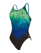 Zoggs - Cyber Sprintback Swimsuit - Black/Blue - Product Front