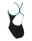 Zoggs - Cyber Sprintback Swimsuit - Black/Blue - Product Back