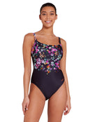 Zoggs - Dream Adjustable Classicback Swimsuit - Black/Multi - Model Front