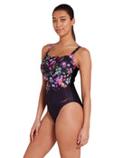 Zoggs - Dream Adjustable Classicback Swimsuit - Black/Multi - Model Side