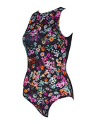 Zoggs - Dream Hi Front Swimsuit - Black/Multi - Product Front