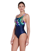 Zoggs - Eclipse Speedback Swimsuit - Navy/Multi - Model Side