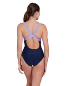 Zoggs - Eclipse Speedback Swimsuit - Navy/Multi - Model Back