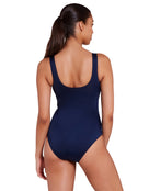 Zoggs - Elegance Scoopback Swimsuit - Navy/Multi - Model Back