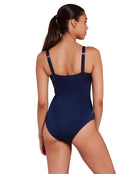 Zoggs - Elegance Wrap Panel Classicback Swimsuit - Blue/Orange/Green - Model Back