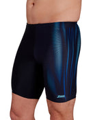 Zoggs - Extender Mid Swim Jammer - Black/Blue - Model Side Close Up