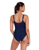 Zoggs - Kuringai Adjustable Scoopback Swimsuit - Navy/Multi - Model Back