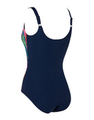 Zoggs - Kuringai Adjustable Scoopback Swimsuit - Navy/Multi - Product Back