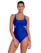 Zoggs - Nautilus Dakota Crossback Swimsuit - Blue - Model Front