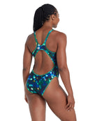 Zoggs - Purity Masterback Swimsuit - Blue/Green - Model Back