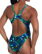 Zoggs - Purity Masterback Swimsuit - Blue/Green - Model Back Close Up