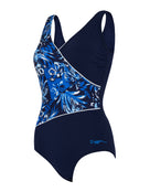 Zoggs - Sapphire Wrap Front Swimsuit - Navy/Blue - Product Front