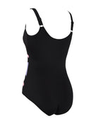 Zoggs - Sumatra Adjustable Scoopback Swimsuit - Black/Pink/Lilac - Product Back