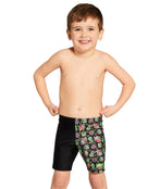 Zoggs - Tots Boys Finzilla Mid Swim Jammer - Black/Multi - Model Front