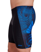 Zoggs - Web Cruise Mid Swim Jammer - Black/Blue - Model Side Close Up