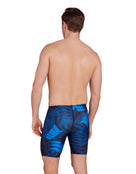 Zoggs - Web Cruise Mid Swim Jammer - Black/Blue - Model Back