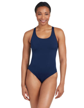 Zoggs Black Marley Scoopback One Piece Swimsuit