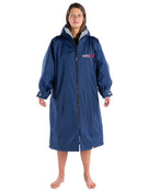 Dryrobe Advance Long Sleeve - Adult/Navy/Grey - Front/Female