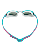 Aqua Sphere Fastlane Swim Goggle - Pink/Blue/Titanium Mirrored Lens - Back