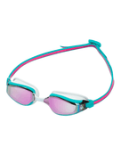 Aqua Sphere Fastlane Swim Goggle - Pink/Blue/Titanium Mirrored Lens - Front/Left Side