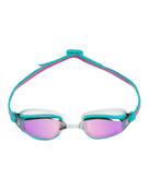 Aqua Sphere Fastlane Swim Goggle - Pink/Blue/Titanium Mirrored Lens - Front