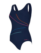 Zoggs - Womens Macmasters Scoopback Swimsuit - Product - Navy/Multicolour