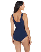 Zoggs - Womens Macmasters Scoopback Swimsuit - Back - Navy/Multicolour