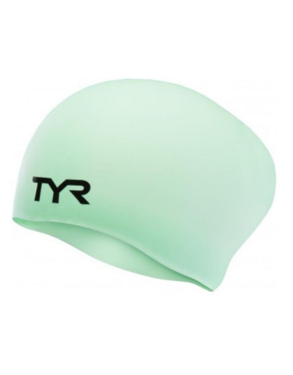 Tyr Long Hair Wrinkle Free Silicone Swim Cap - Mint