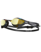 TYR - Tracer X RZR Mirror Swim Goggles - Gold/Black/Black - Product Side/Front - Gold Mirrored Lenses